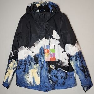NWT Arctic Queen Mountain Scene Ski Snowboard Coat Size Large
